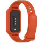 For Redmi Band 3 / Xiaomi Smart Band 9 Active Solid Color Soft Silicone Integrated Watch Band(Orange) - 2