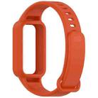 For Redmi Band 3 / Xiaomi Smart Band 9 Active Solid Color Soft Silicone Integrated Watch Band(Orange) - 3