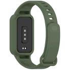 For Redmi Band 3 / Xiaomi Smart Band 9 Active Solid Color Soft Silicone Integrated Watch Band(Dark Green) - 2