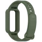 For Redmi Band 3 / Xiaomi Smart Band 9 Active Solid Color Soft Silicone Integrated Watch Band(Dark Green) - 3