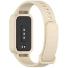 For Redmi Band 3 / Xiaomi Smart Band 9 Active Solid Color Soft Silicone Integrated Watch Band(Ivory White) - 2