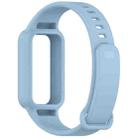 For Redmi Band 3 / Xiaomi Smart Band 9 Active Solid Color Soft Silicone Integrated Watch Band(Blue) - 3