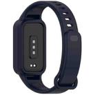 For Redmi Band 3 / Xiaomi Smart Band 9 Active Solid Color Soft Silicone Integrated Watch Band(Dark Blue) - 2