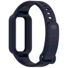 For Redmi Band 3 / Xiaomi Smart Band 9 Active Solid Color Soft Silicone Integrated Watch Band(Dark Blue) - 3