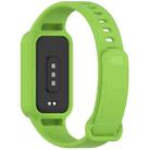 For Redmi Band 3 / Xiaomi Smart Band 9 Active Solid Color Soft Silicone Integrated Watch Band(Fluorescent Green) - 2