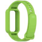 For Redmi Band 3 / Xiaomi Smart Band 9 Active Solid Color Soft Silicone Integrated Watch Band(Fluorescent Green) - 3