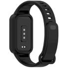 For Redmi Band 3 / Xiaomi Smart Band 9 Active Solid Color Soft Silicone Integrated Watch Band(Black) - 2