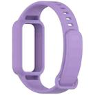 For Redmi Band 3 / Xiaomi Smart Band 9 Active Solid Color Soft Silicone Integrated Watch Band(Purple) - 3