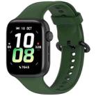 For Honor Watch 5 Solid Color Black Buckle Soft Silicone Watch Band(Dark Green) - 1