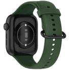 For Honor Watch 5 Solid Color Black Buckle Soft Silicone Watch Band(Dark Green) - 2
