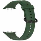 For Honor Watch 5 Solid Color Black Buckle Soft Silicone Watch Band(Dark Green) - 3
