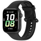 For Honor Watch 5 Solid Color Soft Silicone Watch Band(Black) - 1