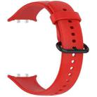 For Honor Watch 5 Solid Color Black Buckle Soft Silicone Watch Band(Red) - 3