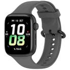 For Honor Watch 5 Solid Color Soft Silicone Watch Band(Dark Gray) - 1