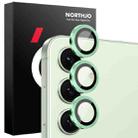 For Samsung Galaxy S25 5G NORTHJO Camera Lens Protector CD Metal Ring Tempered Glass Film(Green) - 1