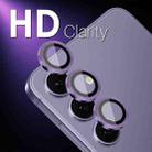 For Samsung Galaxy S25 5G NORTHJO Camera Lens Protector CD Metal Ring Tempered Glass Film(Purple) - 2