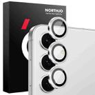 For Samsung Galaxy S25+ 5G NORTHJO Camera Lens Protector CD Metal Ring Tempered Glass Film(Silver) - 1