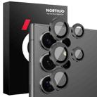 For Samsung Galaxy S25 Ultra 5G NORTHJO Camera Lens Protector CD Metal Ring Tempered Glass Film(Black) - 1