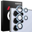 For Samsung Galaxy S25 Ultra 5G NORTHJO Camera Lens Protector CD Metal Ring Tempered Glass Film(Blue) - 1