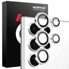 For Samsung Galaxy S25 Ultra 5G NORTHJO Camera Lens Protector CD Metal Ring Tempered Glass Film(Silver) - 1