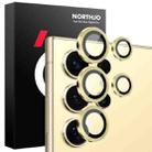 For Samsung Galaxy S25 Ultra 5G NORTHJO Camera Lens Protector CD Metal Ring Tempered Glass Film(Gold) - 1