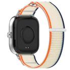 For Redmi Watch 5 / Watch 5 eSIM Nylon Woven Hook and Loop Fastener Watch Band(Orange+Beige) - 2