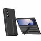 For Samsung Galaxy Z Fold5 5G Bazher Shell Film Integrated Holder Shockproof Phone Case(Black) - 1