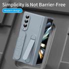 For Samsung Galaxy Z Fold4 Bazher Shell Film Integrated Holder Shockproof Phone Case(Grey) - 3