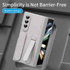 For Samsung Galaxy Z Fold4 Bazher Shell Film Integrated Holder Shockproof Phone Case(Titanium original color) - 3