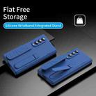 For Samsung Galaxy Z Fold3 5G Bazher Shell Film Integrated Holder Shockproof Phone Case(Blue) - 2
