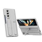 For Samsung Galaxy Z Fold3 5G Bazher Shell Film Integrated Holder Shockproof Phone Case(Titanium original color) - 1