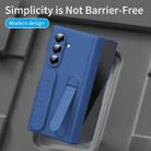 For Samsung Galaxy Z Fold7 5G Bazher Shell Film Integrated Holder Shockproof Phone Case(Blue) - 3