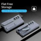 For Samsung Galaxy Z Fold7 5G Bazher Shell Film Integrated Holder Shockproof Phone Case(Grey) - 2