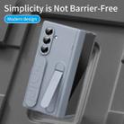 For Samsung Galaxy Z Fold7 5G Bazher Shell Film Integrated Holder Shockproof Phone Case(Grey) - 3