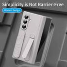 For Samsung Galaxy Z Fold7 5G Bazher Shell Film Integrated Holder Shockproof Phone Case(Titanium original color) - 3