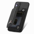 For OPPO Reno11 Global Retro MagSafe Zipper Wallet Card Bag Back Phone Case(Black) - 3