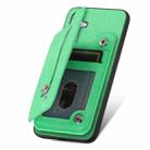 For OPPO Reno10 Pro+ 5G Retro MagSafe Zipper Wallet Card Bag Back Phone Case(Green) - 3