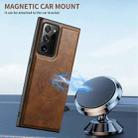 For Samsung Galaxy Note20 5G Suteni H19 Oil Wax 2-in-1 MagSafe Removable Card Box Back Phone Case(Brown) - 3