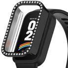 For Xiaomi Smart Band 9 Active Diamond PC Half Coverage Watch Protective Case(Black) - 1