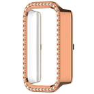 For Xiaomi Smart Band 9 Active Diamond PC Half Coverage Watch Protective Case(Rose Gold) - 2