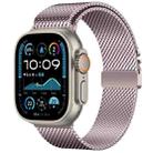 For Apple Watch 42mm / 41mm / 40mm / 38mm Umbrella Buckle Think Milanese Plate Stainless Steel Paracord Buckle Watch Band(Pink) - 1