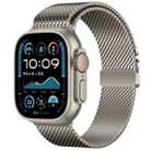 For Apple Watch 42mm / 41mm / 40mm / 38mm Umbrella Buckle Think Milanese Plate Stainless Steel Paracord Buckle Watch Band(Titanium Color) - 1