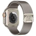 For Apple Watch 42mm / 41mm / 40mm / 38mm Umbrella Buckle Think Milanese Plate Stainless Steel Paracord Buckle Watch Band(Titanium Color) - 2