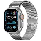 For Apple Watch 42mm / 41mm / 40mm / 38mm Umbrella Buckle Think Milanese Plate Stainless Steel Paracord Buckle Watch Band(Silver) - 1