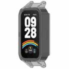 For Redmi Band 3 Hollow PC Half Coverage Watch Protective Case(Transparent Black) - 2