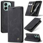 For Redmi Note 14 5G CaseMe 013 Multifunctional Horizontal Flip Leather Phone Case(Black) - 1