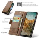 For Redmi Note 14 5G CaseMe 023 Butterfly Buckle Litchi Texture RFID Anti-theft Leather Phone Case(Brown) - 2