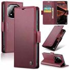 For Redmi Note 14 Pro 5G CaseMe 023 Butterfly Buckle Litchi Texture RFID Anti-theft Leather Phone Case(Red) - 1