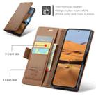 For Redmi Note 14 4G 164.84mm CaseMe 023 Butterfly Buckle Litchi Texture RFID Anti-theft Leather Phone Case(Brown) - 2
