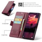 For Xiaomi Poco X7 Pro CaseMe 023 Butterfly Buckle Litchi Texture RFID Anti-theft Leather Phone Case(Red) - 2
